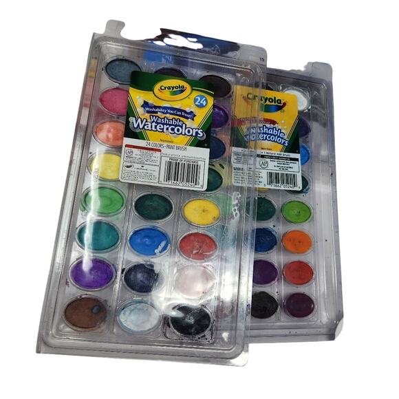 Art Supplies Set Bundle Watercolor Acrylic Paints and Paint Brushes Palette - Picture 5 of 9